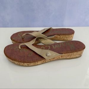 Sam Edelman Tanya Leather Thong Cork Sandal